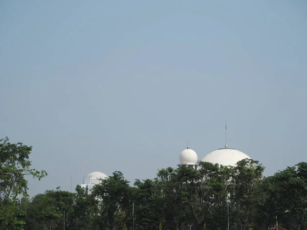 Jakarta Indonésie Août 2018 Dôme Mosquée Istiqlal Parc Lapangan Banteng — Photo