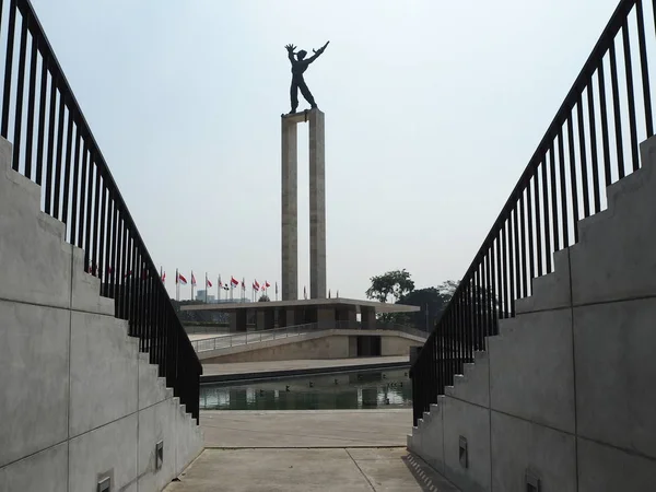 Jakarta Indonésie Août 2018 Monumen Pembebasan Irian Barat Monument Libération — Photo