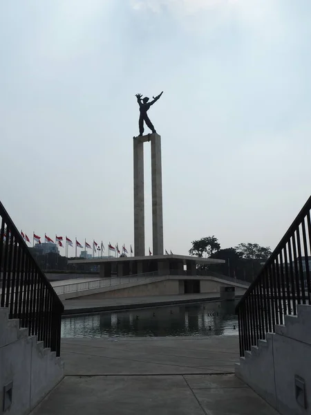 Jakarta Indonesien August 2018 Monumen Pembebasan Irian Barat Westiranisches Freiheitsdenkmal — Stockfoto