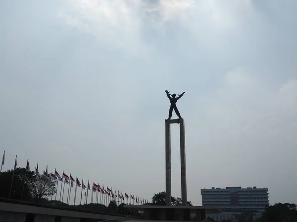 Jakarta Indonésia Agosto 2018 Monumen Pembebasan Irian Barat Monumento Libertação — Fotografia de Stock