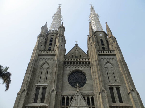 JAKARTA, INDONESIA - August 2, 2018: Saint Mary of The Assumption Cathedral.