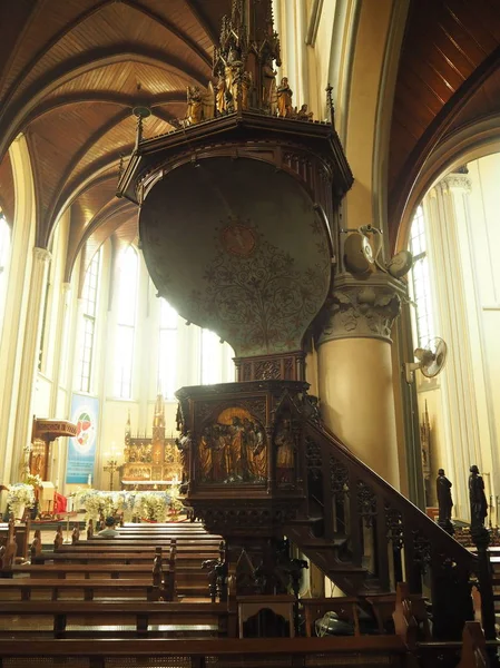 Jakarta Indonésia Agosto 2018 Interior Catedral Santa Maria Assunção — Fotografia de Stock