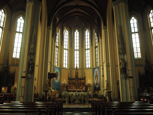 Jakarta Indonesia Agosto 2018 Interno Della Cattedrale Santa Maria Assunta — Foto Stock