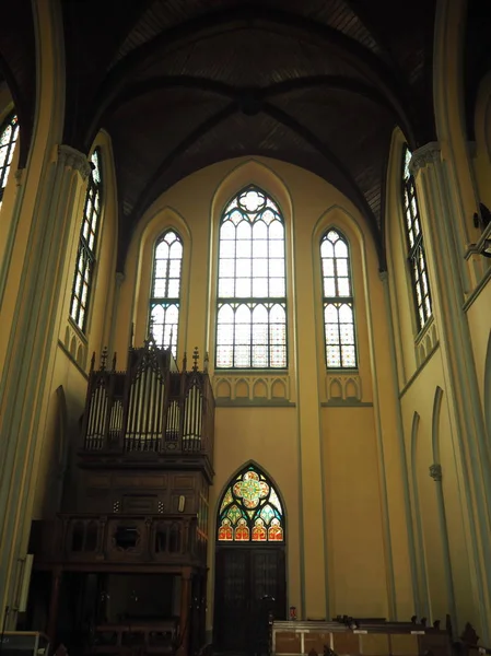 Jakarta Indonésia Agosto 2018 Interior Catedral Santa Maria Assunção — Fotografia de Stock