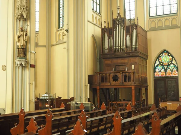 Jakarta Indonesia Agosto 2018 Interno Della Cattedrale Santa Maria Assunta — Foto Stock