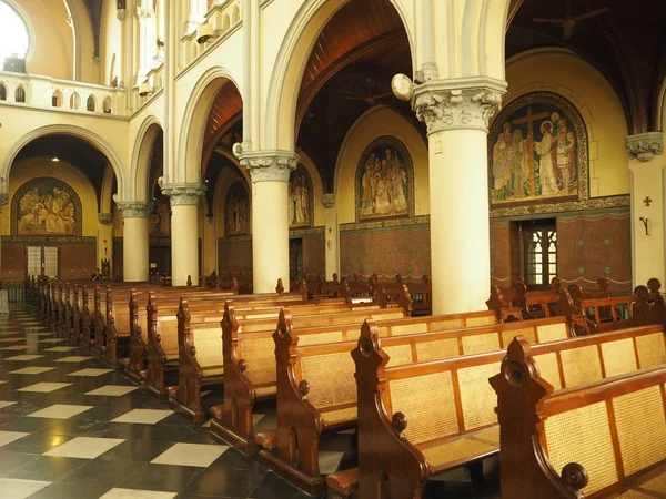 Jakarta Indonesia Agosto 2018 Interno Della Cattedrale Santa Maria Assunta — Foto Stock