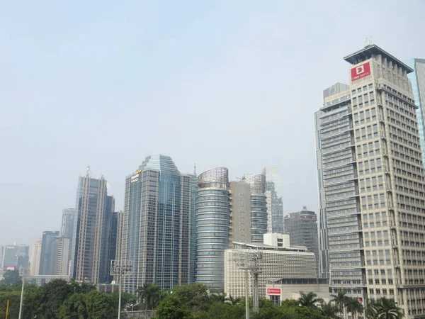 Jakarta Indonesien August 2018 Stadtbild Des Sudirman Distrikts — Stockfoto