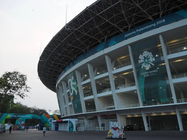 Jakarta Indonesia Agosto 2018 Estadio Principal Gelora Bung Karno Gbk —  Fotos de Stock