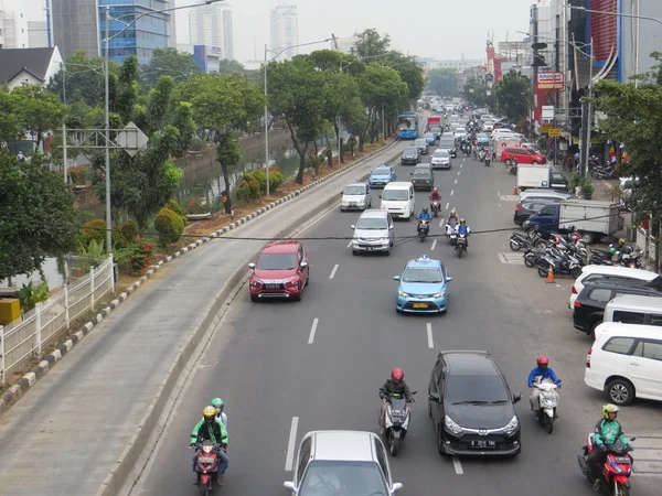 Jakarta Indonesia August 2018 Traffic Jalan Juanda — Zdjęcie stockowe