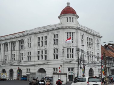 Jakarta, Endonezya - 7 Ağustos 2018: Kota Tua eski şehirde bina bir vintage Hollanda Sömürge.