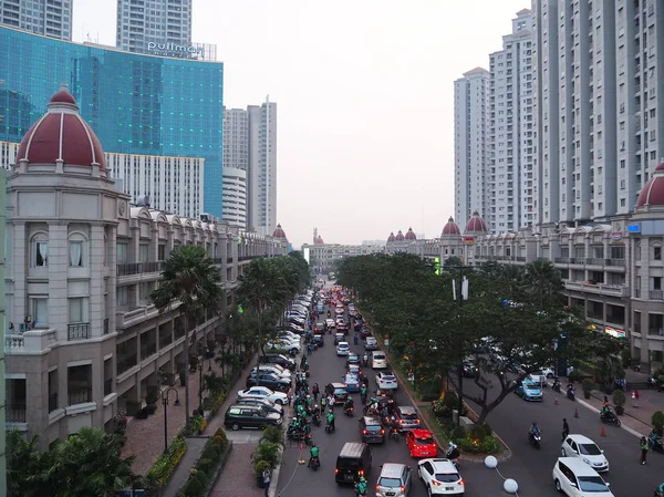 Jakarta Indonesien August 2018 Street View Podomoro City Business District — Stockfoto