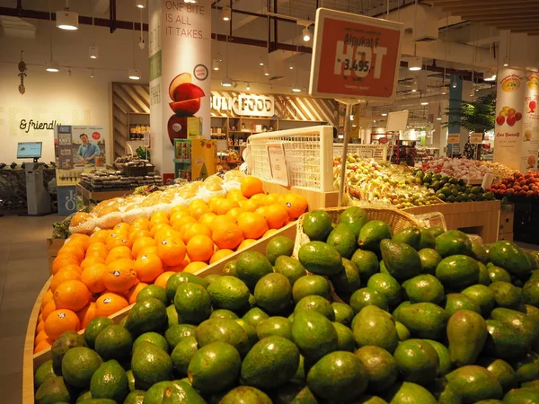Tangerang Indonésia Dezembro 2018 Vários Tipos Frutas Vitrine Supermercado — Fotografia de Stock