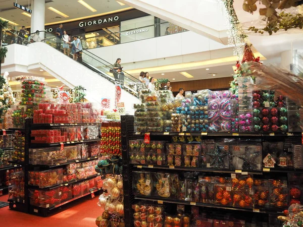 Tangerang Indonézia December 2018 Karácsonyi Díszek Ász Üzlet Eladó — Stock Fotó