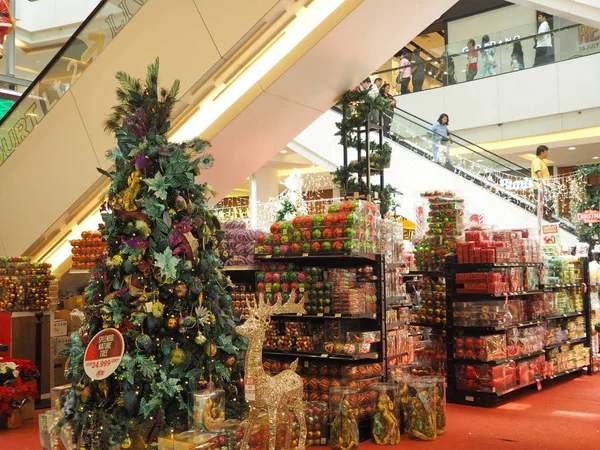 Tangerang Indonézia December 2018 Karácsonyi Díszek Ász Üzlet Eladó — Stock Fotó