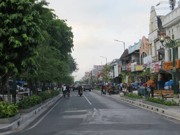 Yogyakarta Indonézia Október 2018 Jalan Malioboro Malioboro Utca Csendes Reggel — Stock Fotó