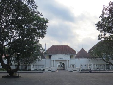 Yogyakarta, Endonezya - 31 Ekim 2018: Müze Benteng Vredeburg (Fort Vredeburg Müzesi) bir bağımsızlık mücadelesi müzeye dönüştürülen eski bir sömürge kale yapıldı..