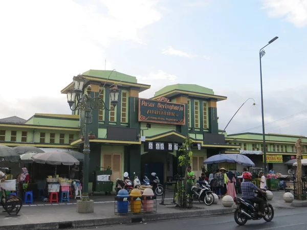 Yogyakarta Indonesia Ottobre 2018 Ingresso Anteriore Pasar Beringharjo Più Antico — Foto Stock