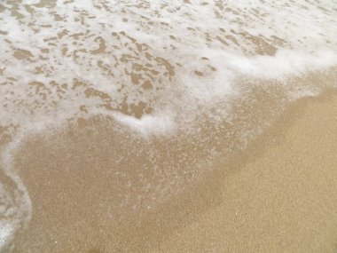 Arka planını okyanusa Sambolo Beach Anyer, Endonezya.
