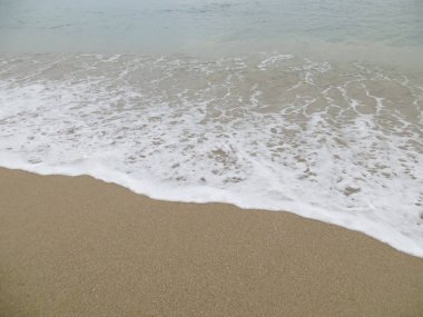 Arka planını okyanusa Sambolo Beach Anyer, Endonezya.