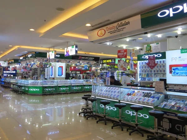 Tangerang Endonezya Ekim 2018 Cep Telefonu Mağazaları Tangcity Alışveriş Merkezinde — Stok fotoğraf