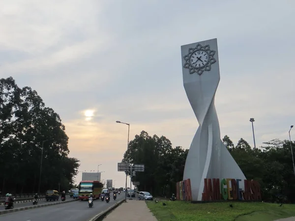 Tangerang Indonesien Oktober 2018 Jam Gede Jasa Monument Downtown Tangerang — Stockfoto