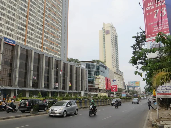 Tangerang Indonesia October 2018 Traffic Jalan Jenderal Sudirman — Stock Photo, Image