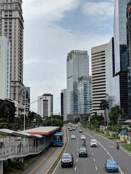 Jakarta Indonesia Febbraio 2019 Cityscape Sudirman Street Nel Distretto Karet — Foto Stock