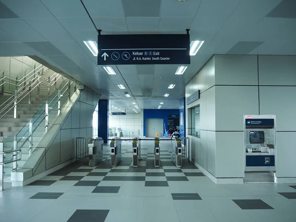 Jakarta Indonésie Března 2019 Chodba Fatmawati Mrt Station — Stock fotografie