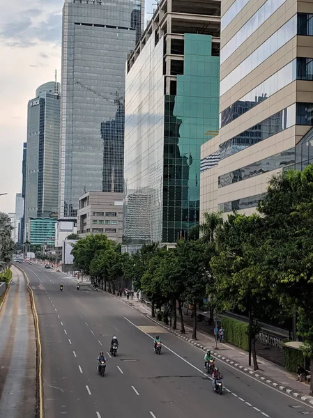 Jakarta Indonesien Februar 2019 Stadtbild Von Jalan Thamrin Thamrin Street — Stockfoto