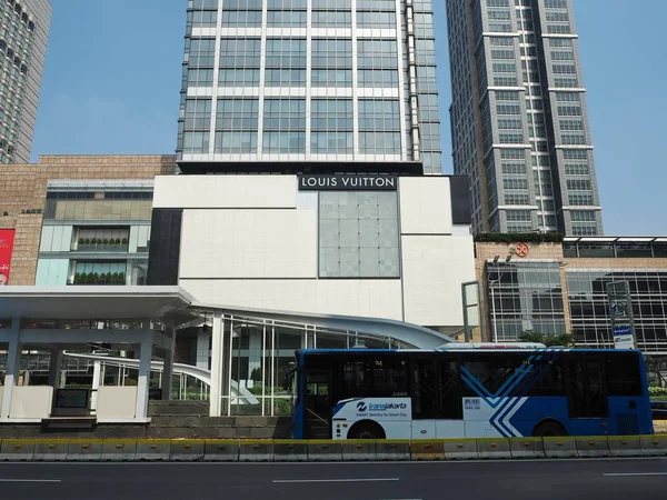 Jakarta Indonésie Dubna 2019 Bundaran Integrovaný Dopravní Uzel Spojující Stanici — Stock fotografie