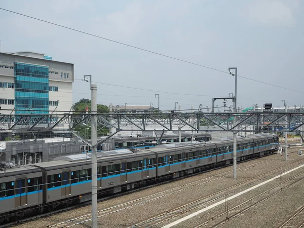 Jakarta Indonesien April 2019 Rader Mrt Jakarta Tåget Sätter Parkering — Stockfoto