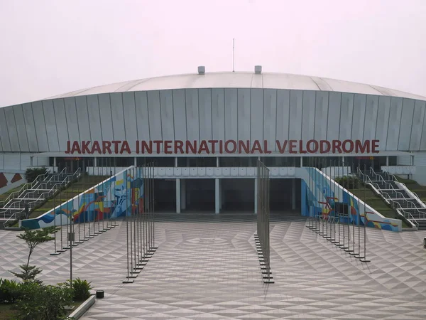 Yakarta Indonesia Junio 2019 Construcción Del Velódromo Internacional Yakarta Ramawangun —  Fotos de Stock
