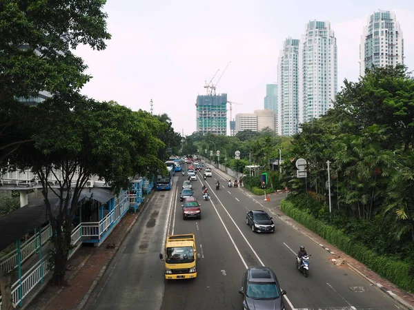 Jakarta Indonesia June 2019 Traffic Setiabudi Tengah Street Dukuh Atas Stock Image