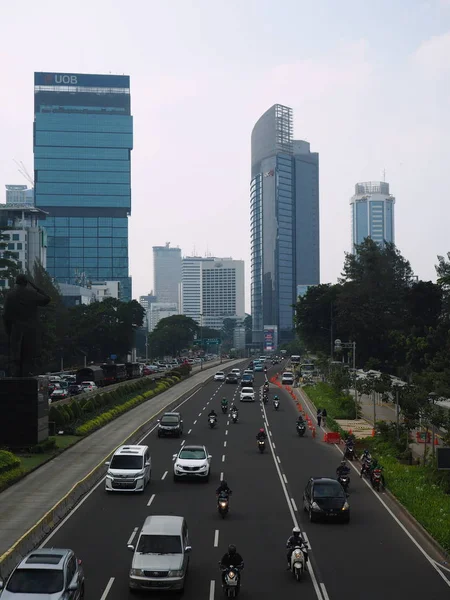 Jakarta Indonesia June 2019 Cityscape Sudirman Street Dukuh Atas District — Stock Photo, Image