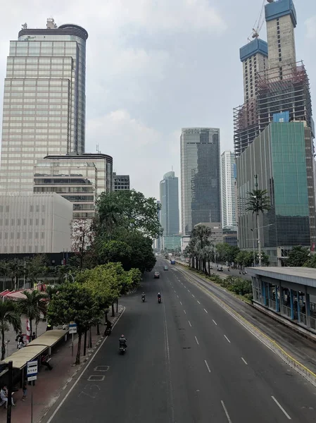 Jakarta Indonesia August 2019 Cityscape Jalan Thamrin Thamrin Street — Stock Photo, Image