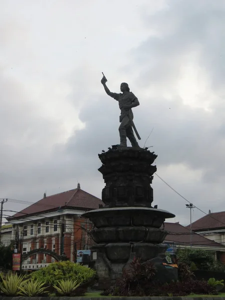 Denpasar Indonesia September 2019 Statue Kapten Japa Captain Japa Bundaran — 스톡 사진