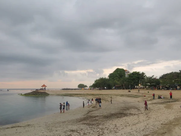 Denpasar Indonesia Septiembre 2019 Paisaje Marino Sanur Beach Amanecer — Foto de Stock