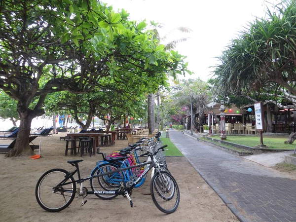 Denpasar Indonésia Setembro 2019 Bicicletas Para Alugar Sanur Beach — Fotografia de Stock