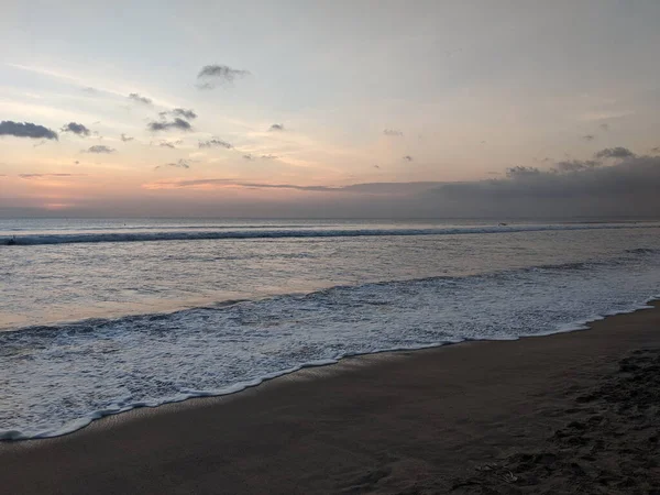 Захід Сонця Пляжі Кута Балі — стокове фото