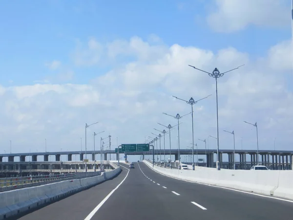 Badung Bali Indonesië September 2019 Deserted Road Bali Mandara Toll — Stockfoto