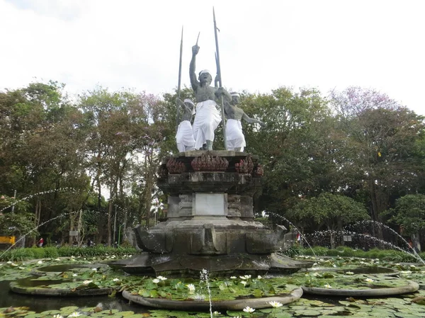 Denpasar Indonésie Září 2019 Památník Puputána Badunga Puputanském Náměstí Tento — Stock fotografie