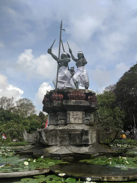 Denpasar Indonésie Září 2019 Památník Puputána Badunga Puputanském Náměstí Tento — Stock fotografie