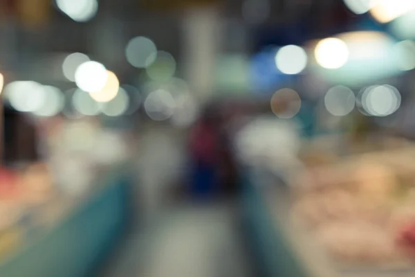 Imagem Borrão Abstrato Pessoas Mercado Alimentos Para Uso Segundo Plano — Fotografia de Stock