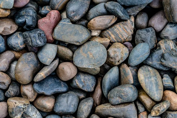 Hnědá Černá Štěrku Textury Pozadí — Stock fotografie