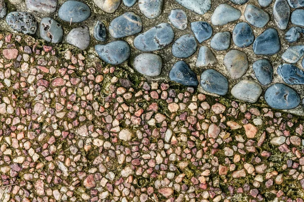 Pequeño Marrón Verde Grava Hormigón Textura Fondo — Foto de Stock