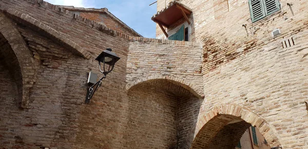 Muro Antico Medievale Del Castello Italiano Storico Sito Meraviglioso — Foto Stock