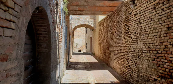 Ancient and medieval wall of italian castle. Historical wonderful site