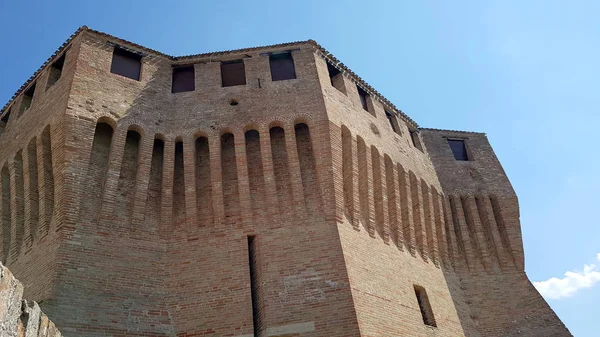 Zidul Vechi Medieval Castelului Italian Istoric Minunat Site — Fotografie, imagine de stoc