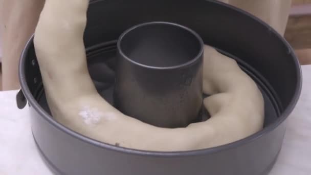 Preparação Mega Donut Chocolate — Vídeo de Stock