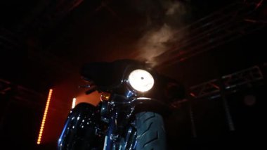 Ayrıntılar ve mega ışıklar bir Harley Davidson Screamin kartal özel baskı için krom 